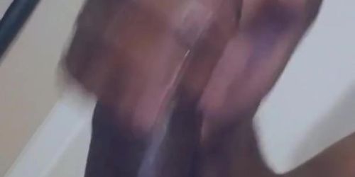 Lubed BBC moans and shoots nut