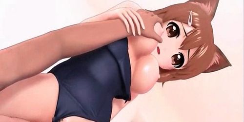 Animated sweety taking a dick