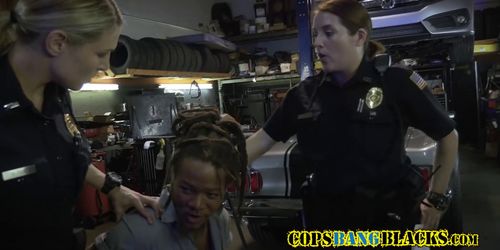 This rasta is fucked by these perverted milf police womenthe boy chooses freedom