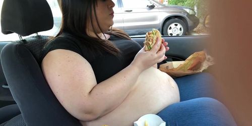 stuffing in her car