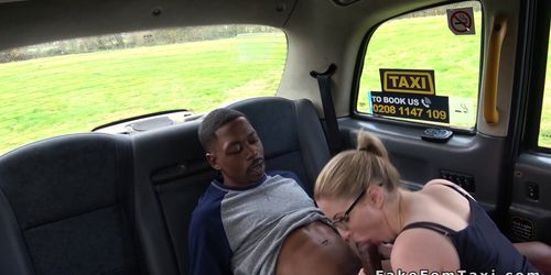 Big black cock in female taxi driver