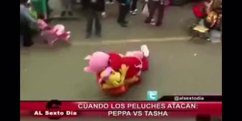 Peppa vs tasha con música de Naruto de fondo