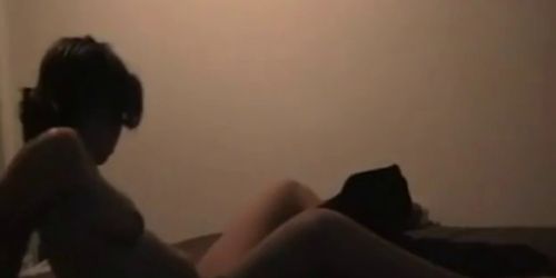 Amateur babe fucks bf and plays with a dildo in homemade video