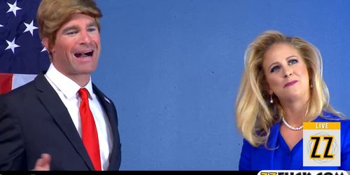 Presidential debate turns to hard sex with another candidate (Deville , Cherie DeVille)