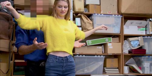 Teen Nadya Nabakova gets caught stealing and fucked hard in the office