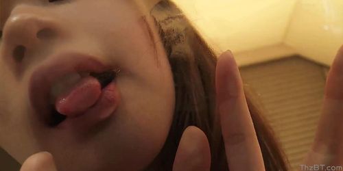 Cute Japanese Girl Kisses to the Glass (Pov Kiss)19