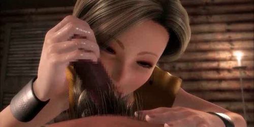 Animated fairy jerking a dick - video 1