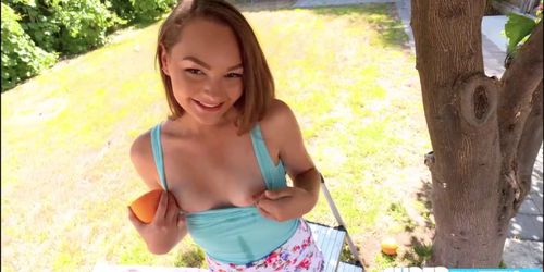 Hot cute Sabrina fucks her friends cock (Sabrina Rey)