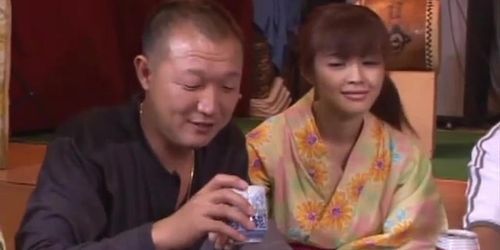 Several girls show off their blowing skills