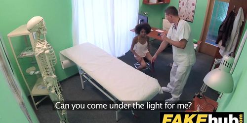 Fake Hospital Doctor gives sexy ebony Brazilian student a rough fucking (Luna Corazon)