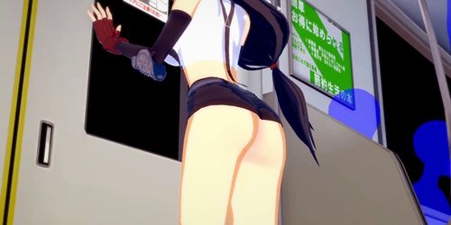 Tifa Lockhart FUCKED HARD on Public Train 3D Hentai (Koikatsu)