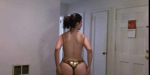 Mal Malloy gold thong 5