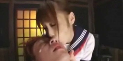 horny teen gives fetish blowjob and seduced sex