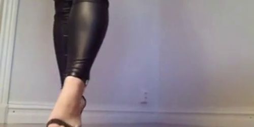 Kinky analwhore Sara showing off her legs and heels 