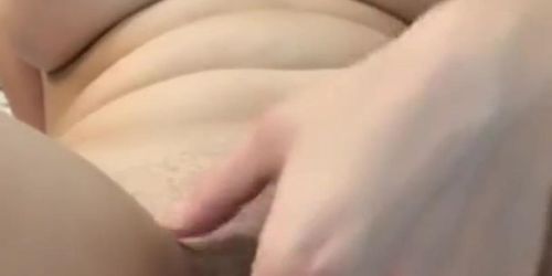 Horny teen cums on dildo and shows wet pussy