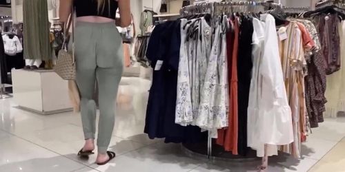 PAWG with fat jiggly ass in the mall - 2