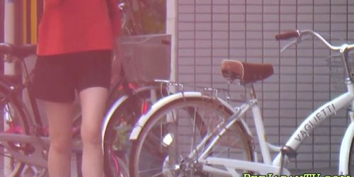 Japanese biches pee in public