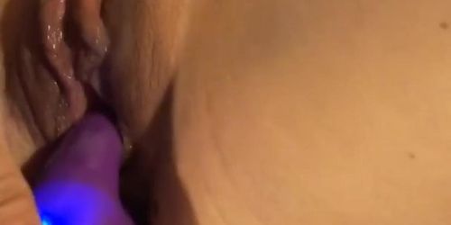 Playing with my new toy, vibrating my asshole and pussy, pussy rub and clit orgasm