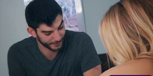 Sexy busty MILF Olivia Austin fucks with her neighbour