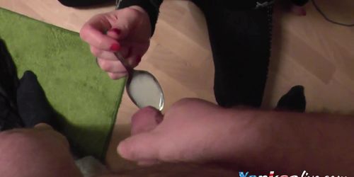 Feeding of a cumslut 2015 - video 3