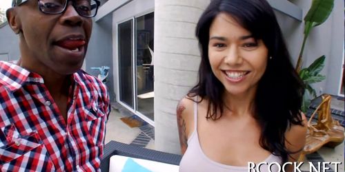 Bitch caresses black dong - video 21