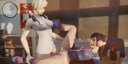 Overwatch - Hot Mercy And D.Va - Part 2