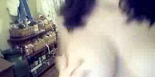 Rondborstige tiener chick op webcam - Grote borsten