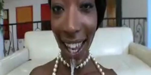 Sloppy Ebony Deepthroat Slut