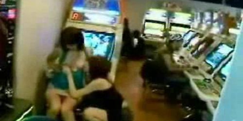 Asian lesbian sex in gamecenter japanese