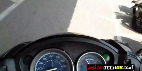 Sex tourist is licking and playing with this tiny Asian teen pussy