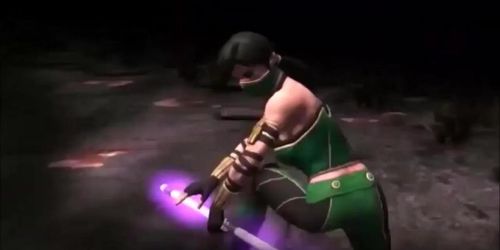 Assassin JADE BALLBUSTING staff buster, Hot femdom Heroine sexy like halle berry, Mortal Kombat X-11