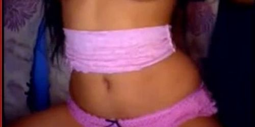 Sexy Black Haired Girl on Webcam Teases and Masturbating Live on Cam