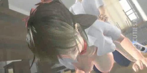 Horny 3D anime strumpet ride dick