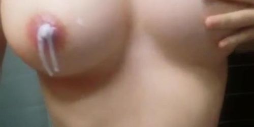 Korean girl shows her big boobs on webcam