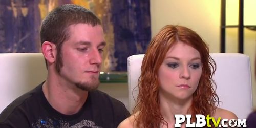 Newbie couple is enjoying their first swinger orgy at the naughty Swing House
