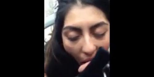 Syrian Girl sucks white mans cock - video 1