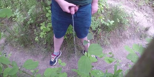 Much Needed Piss Relief in Public Park (Nestee Shy)