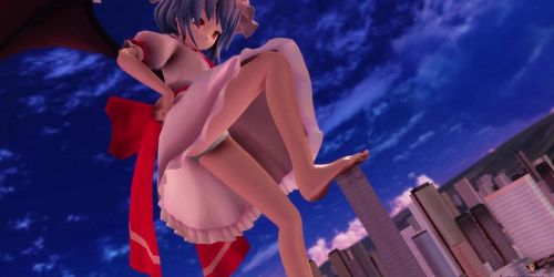 [Giantess MMD] Remilia Crushing a Building (by gonzres)