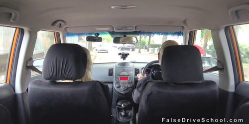 Toned driving student fucks Milf examiner