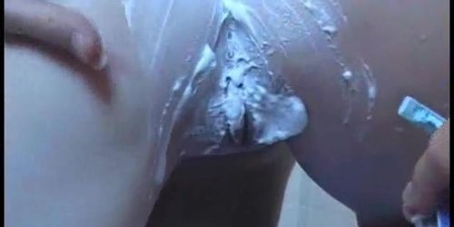 Close up having my pussy and ass shaved