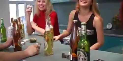 Red Head Gets Gangbanged