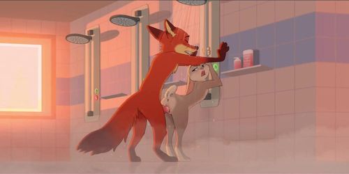 Letodoesart - Animated loop - Nick & Judy Fucking In The Shower