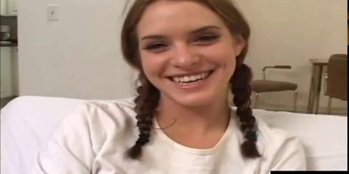 Ameara Levay is smiling because, she knows that she's about to swallow her - video 1