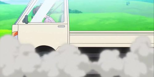 Pikachu twerks his pokeballs to stop a car