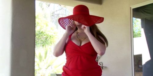 ALISON MODEL - Red hat teen masturbates