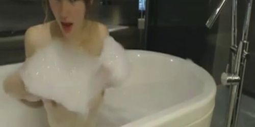 Busty Teen Plays in Bath