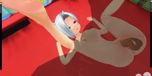 3D HENTAI fucking little stepsister in her bedroom