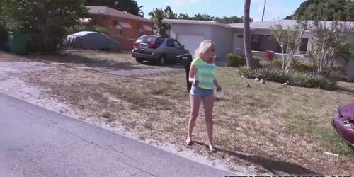 Petite blonde Kiera gets fucked by dude (Kiera Daniels)