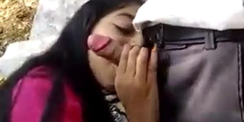 Bangle College Girl Giving BJ Outdoor