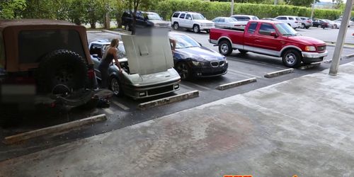 Pawnshop babe railed from behind by broker